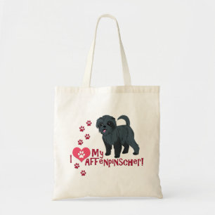 Bolsa Tote Eu Amo Meu Affenpinscher!