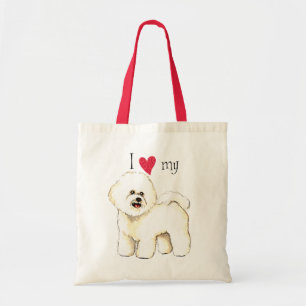 Bolsa Tote Eu amo meu Bichon Frise