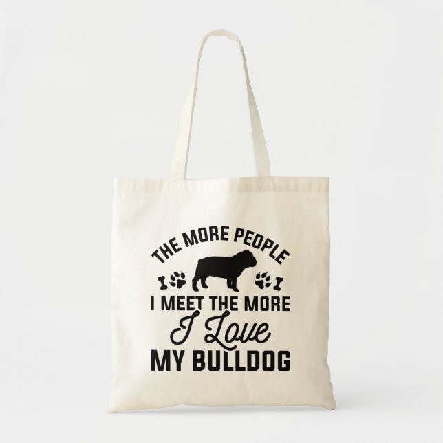 Bolsa Tote Eu Amo Meu Buldogue (Frente)