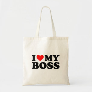 Bolsa Tote Eu Amo Meu Chefe Engraçado Coração Vermelho Chefe