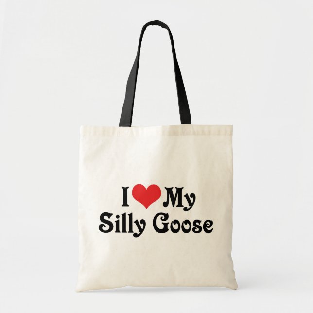 Bolsa Tote Eu Amo Meu Ganso Bobo (Frente)