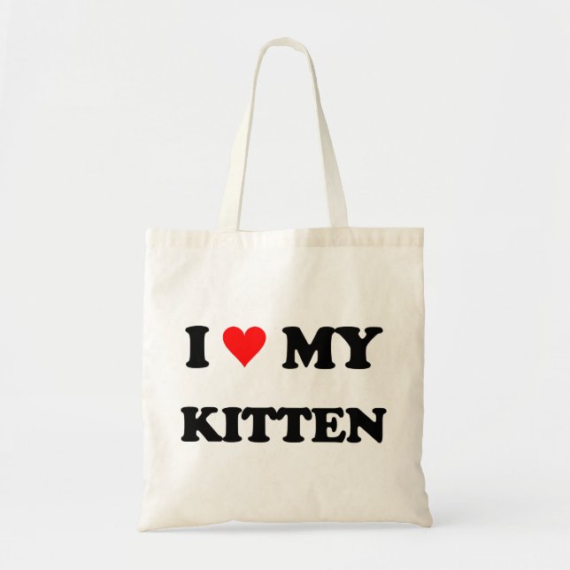Bolsa Tote Eu Amo Meu Gatinho (Frente)