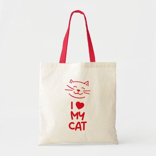Bolsa Tote Eu amo meu gato (Frente)