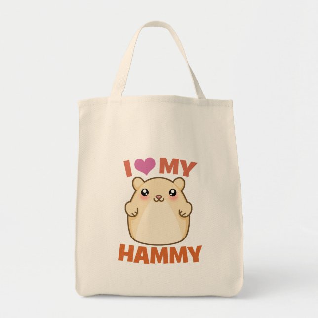 Bolsa Tote Eu amo meu Hammy (Frente)