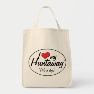 Bolsa Tote Eu amo meu Huntaway (é um cão)