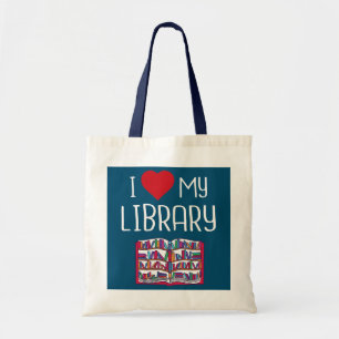 Bolsa Tote Eu Amo Meu Livro De Biblioteca Amantes Leitores Bi