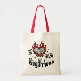 Bolsa Tote Eu Amo Meu Namorado - Vermelho - DingusDesign 