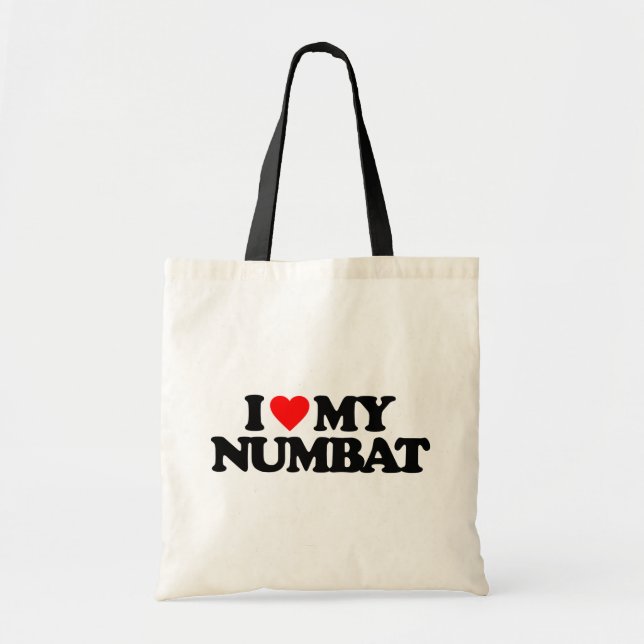 BOLSA TOTE EU AMO MEU NUMBAT (Frente)