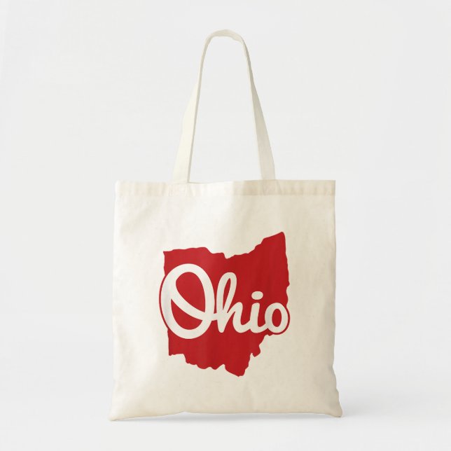 Bolsa Tote Eu Amo Meu Ohio Home Script Ohio (Frente)