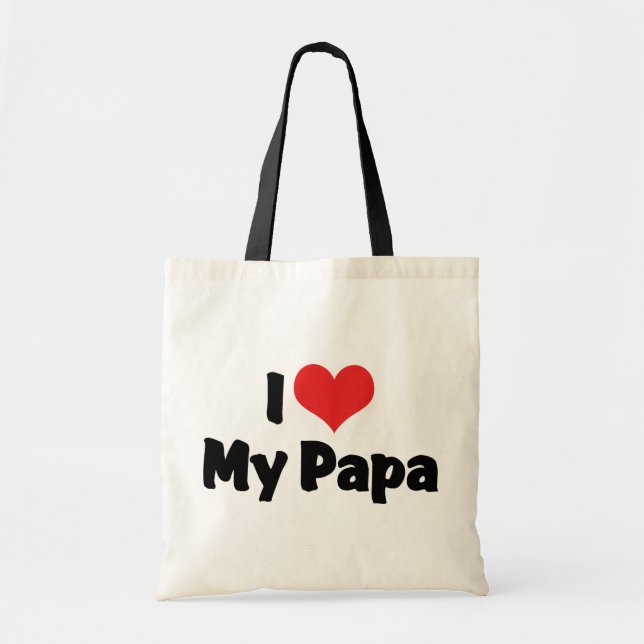 Bolsa Tote Eu Amo Meu Papai (Frente)