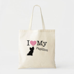 Bolsa Tote Eu amo meu papillon