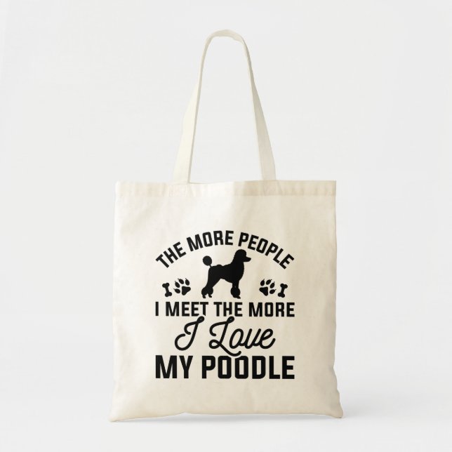 Bolsa Tote Eu Amo Meu Poodle (Frente)
