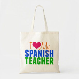 Bolsa Tote Eu Amo Meu Professor Espanhol