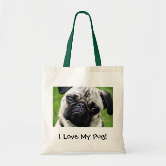 Bolsa Tote Eu amo meu pug!