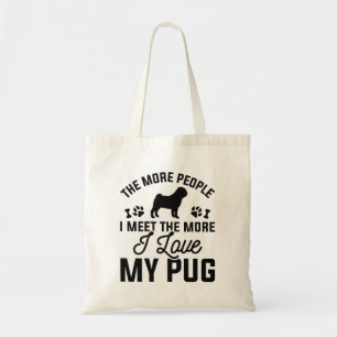 Bolsa Tote Eu Amo Meu Pug