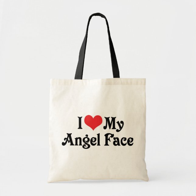 Bolsa Tote Eu Amo Meu Rosto de Anjo (Frente)