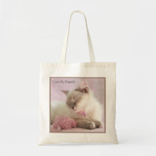 Bolsa Tote Eu amo meu saco de Ragdoll