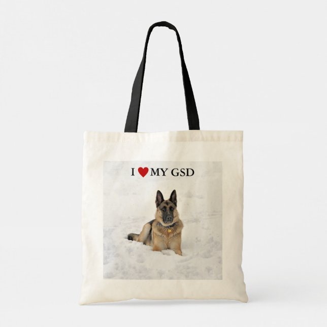 Bolsa Tote EU AMO MEU Saco de Tote GSD (Verso)