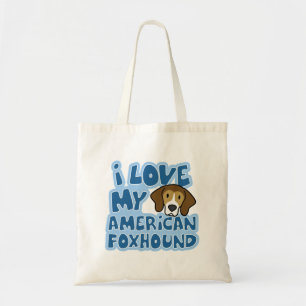 Bolsa Tote Eu amo meu saco do Foxhound americano