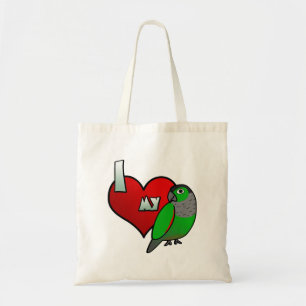 Bolsa Tote Eu amo meu saco tampado preto de Conure