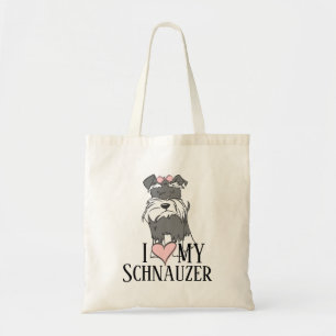 Bolsa Tote Eu Amo Meu Schnauzer