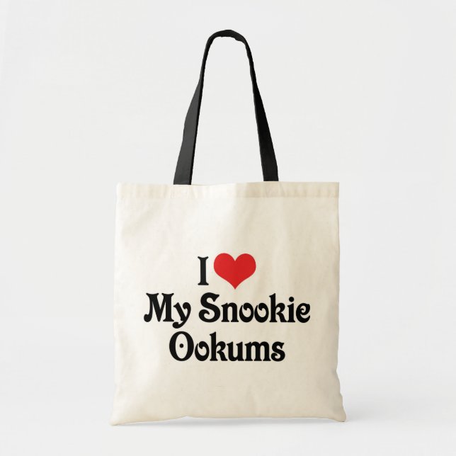 Bolsa Tote Eu Amo Meu Snookie Ookums (Frente)