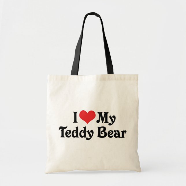 Bolsa Tote Eu Amo Meu Urso De Teddy (Frente)