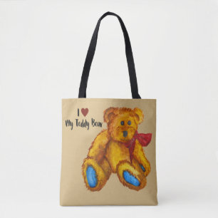 Bolsa Tote Eu Amo Meu Urso De Teddy