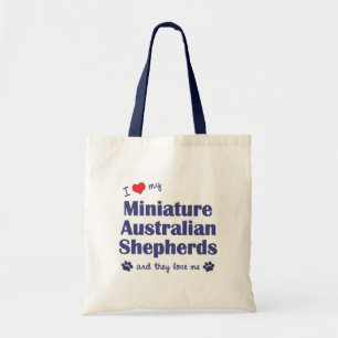 Bolsa Tote Eu amo meus mini pastores australianos (os multi
