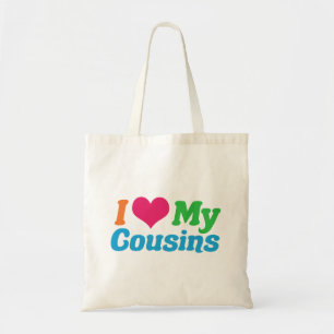 Bolsa Tote Eu Amo Meus Primos