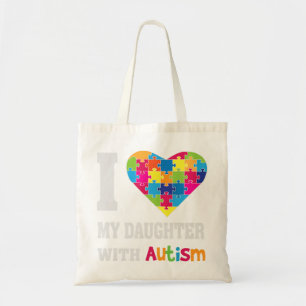 Bolsa Tote Eu Amo Minha Filha Com Autismo - Orgulhosa Mãe Pa