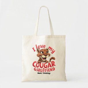 Bolsa Tote Eu Amo Minha Namorada Puma Divertido e Carinhoso