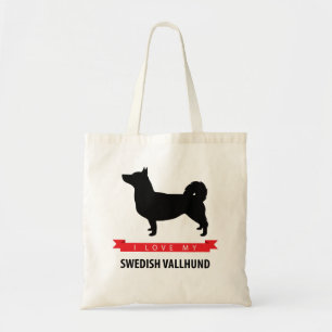 Bolsa Tote Eu amo minha sacola sueco de Vallhund