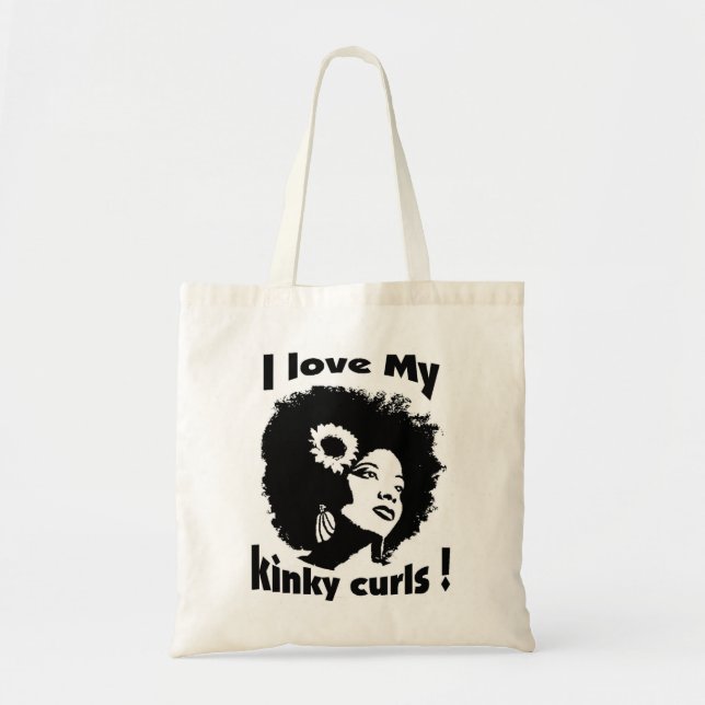 Bolsa Tote Eu amo minhas ondas Kinky! (Frente)