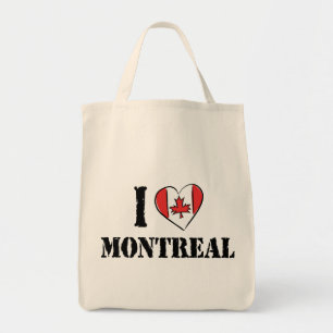 Bolsa Tote Eu amo Montreal Canadá