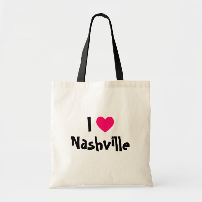 Bolsa Tote Eu amo Nashville (Frente)