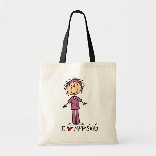 Bolsa Tote Eu amo nutrir t-shirt e presentes (Frente)