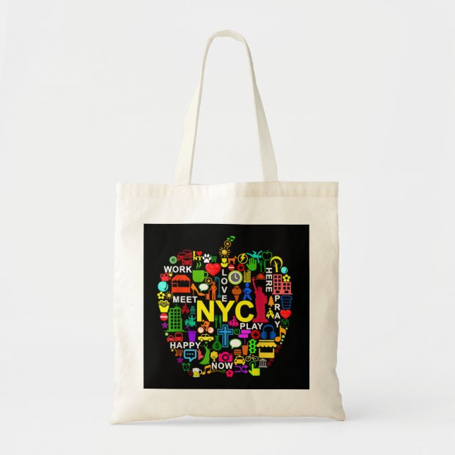 Bolsa Tote EU AMO NYC's NOVA IORQUE BIG APPLE (Frente)