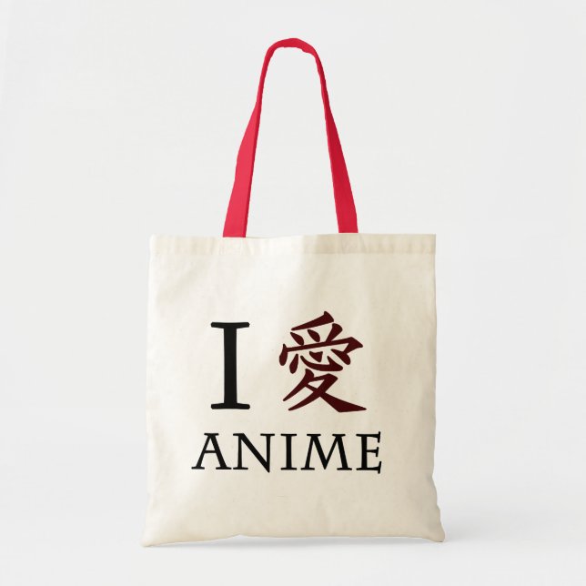 Bolsa Tote Eu amo o Anime (Frente)