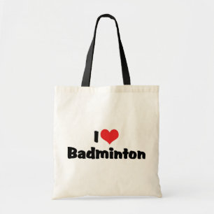 Bolsa Tote Eu amo o Badminton