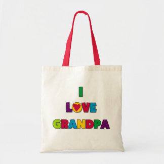 Bolsa Tote Eu amo o camiseta e os presentes do vovô