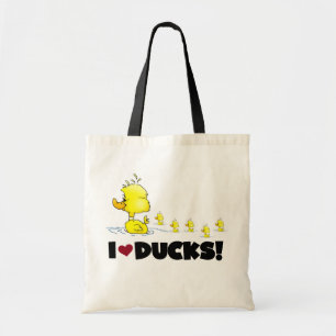 Bolsa Tote Eu amo o camiseta e os presentes dos patos