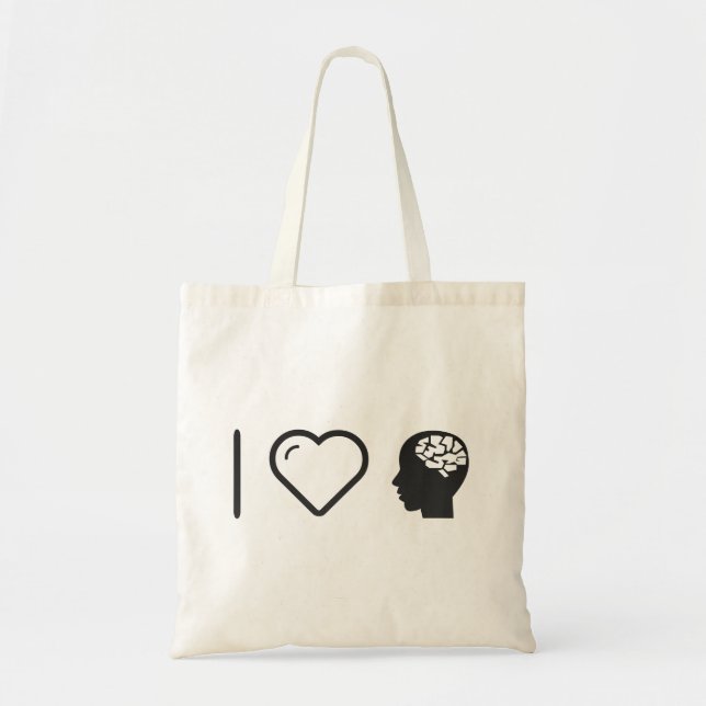 Bolsa Tote Eu amo o cérebro humano (Frente)