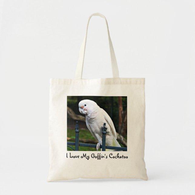 Bolsa Tote Eu amo o Cockatoo do meu Goffin (Tanimbar Corella) (Frente)