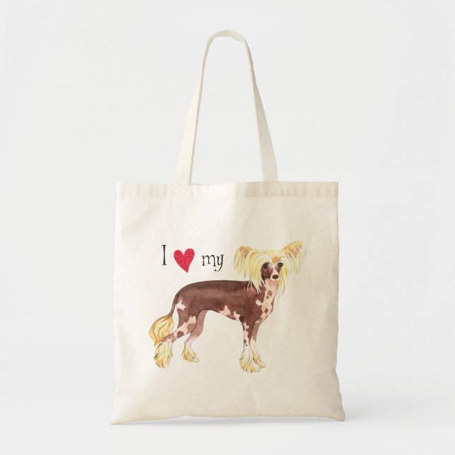 Bolsa Tote Eu Amo o meu chinês preso (Frente)