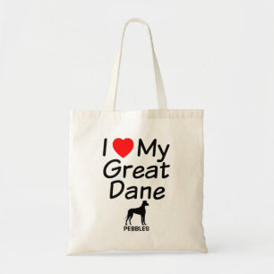 Bolsa Tote Eu Amo O Meu Grande Cachorro De Dane