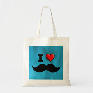 Bolsa Tote Eu amo o Moustache Stache do bigode