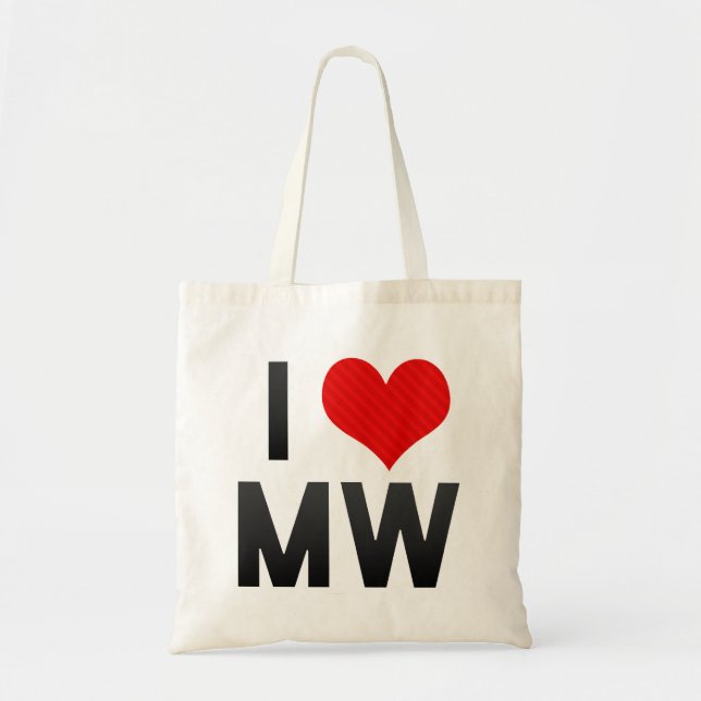 Bolsa Tote Eu amo o MW (Frente)