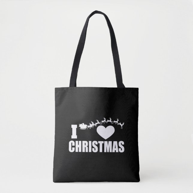 Bolsa Tote Eu amo o Natal (Frente)