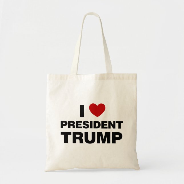 Bolsa Tote Eu Amo o Presidente Trump Heart (Frente)